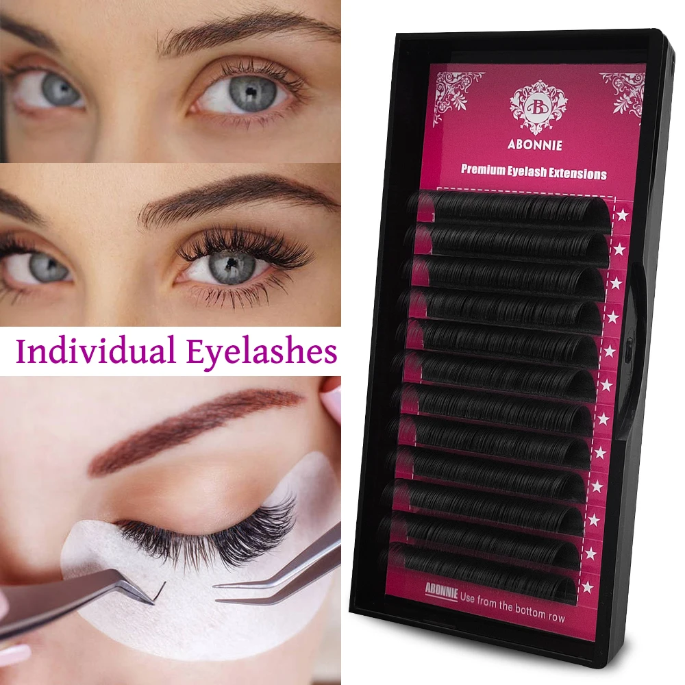 

Ресницы для наращивания Abonnie, C/D, с изгибом