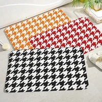 houndstooth carpets rugs for home bath living room floor stair kitchen hallway non slip cat dog pet gamer
