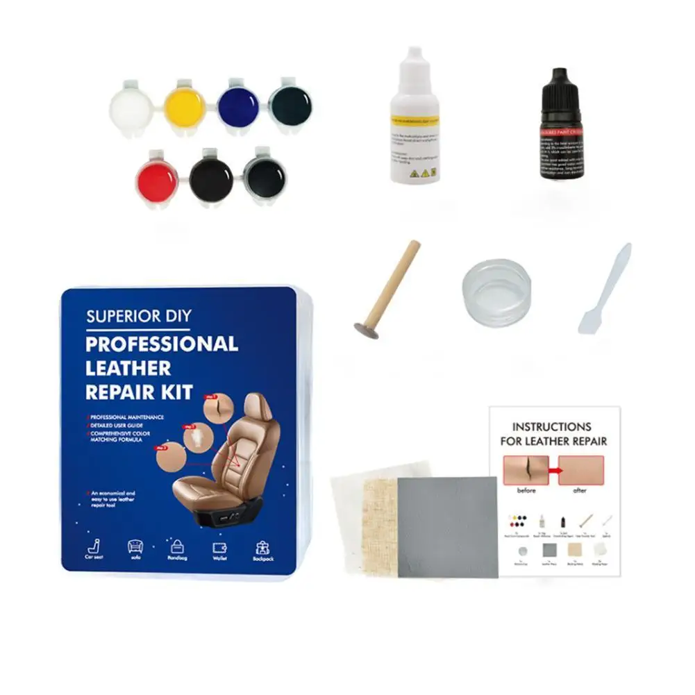 

Car Maintenance DIY Leather Vinyl Repair Kit Compound Color Seat Restorer Sofa Car Repair Tools Liquid Leather Repair Accessory