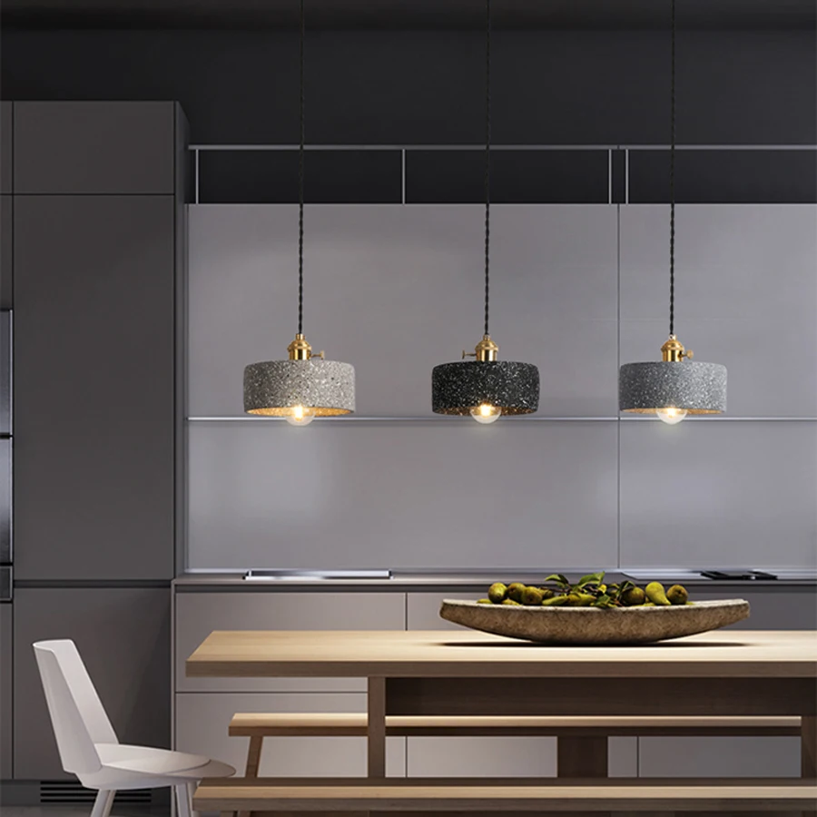 Современная простая цементная люстра в промышленном стиле одноголовая лампа для