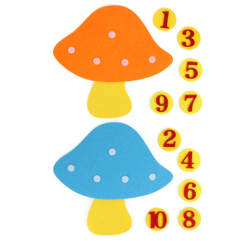 Детский набор для самостоятельного изготовления из фетра "Распознавание четных и нечетных чисел".