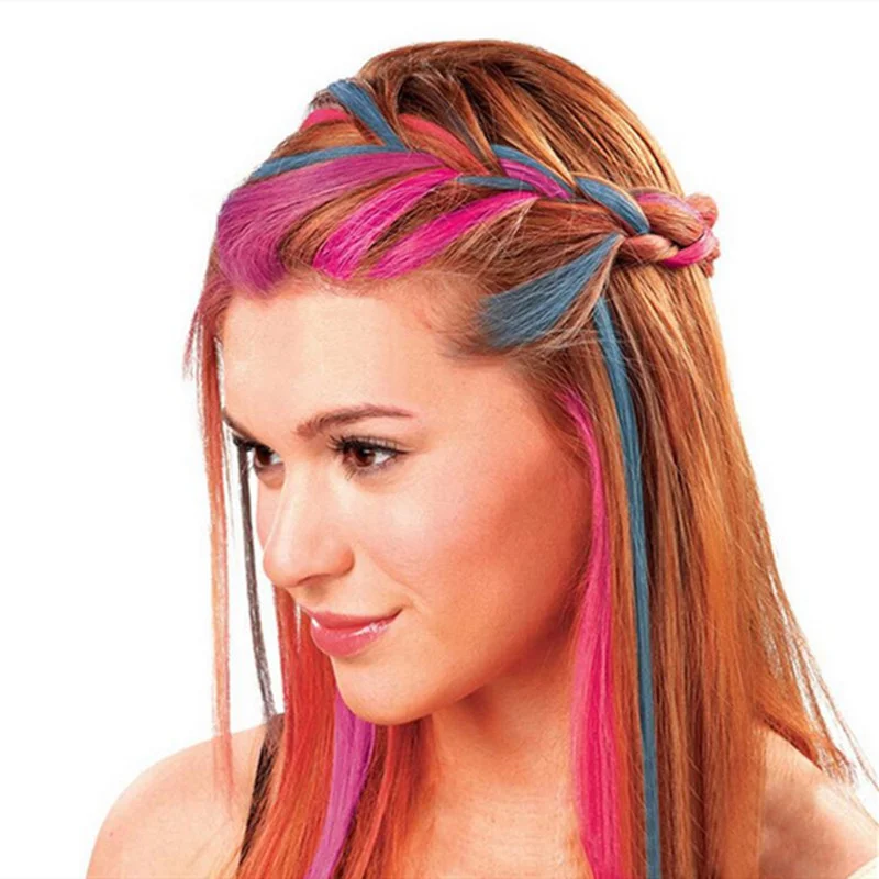 4 Цвета Краска для волос Нетоксичная Стираемая Временная Краска Пастельных Оттенков для Детей Подарки на День Рождения и Рождество.