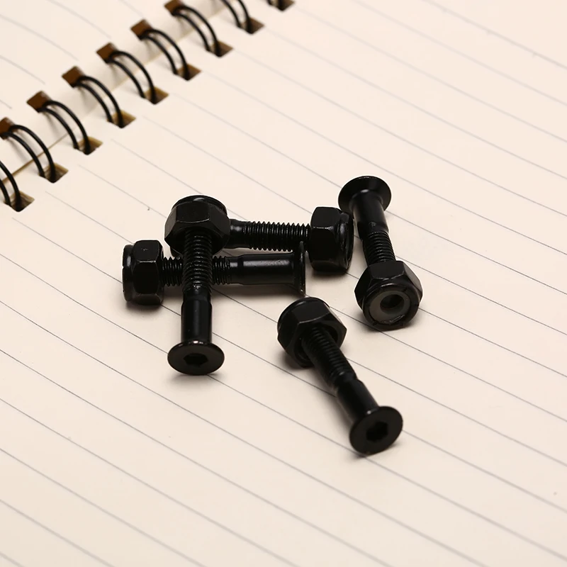 8 шт./компл. Крейсер Лонгборд скейтборд аппаратные винты гайки черный 27 мм для