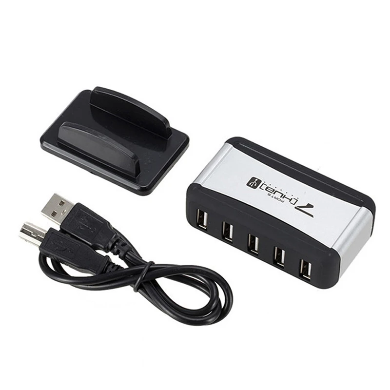 Вертикальный USB2.0 концентратор 7 портов портативный мини-разветвитель