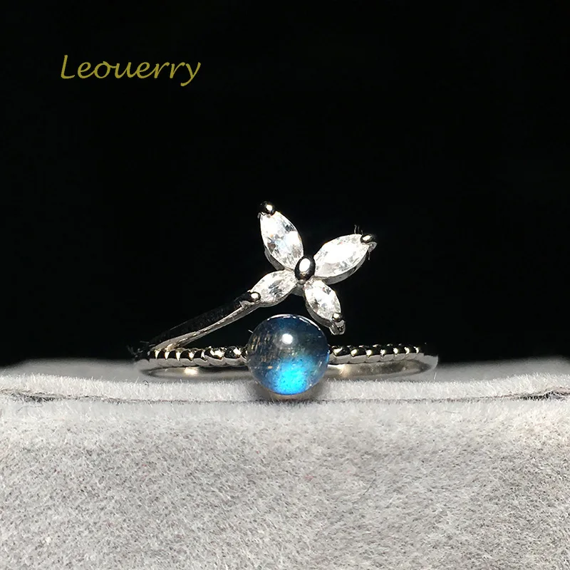 Женское кольцо с бабочкой Leouerry открытые Свадебные Кольца из стерлингового
