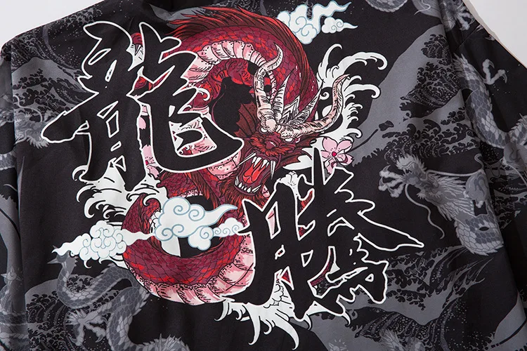 

sso drago yukata moda masculina cardigan solto blusa haori obi roupas asiticas harajuku japons cosplay quimono