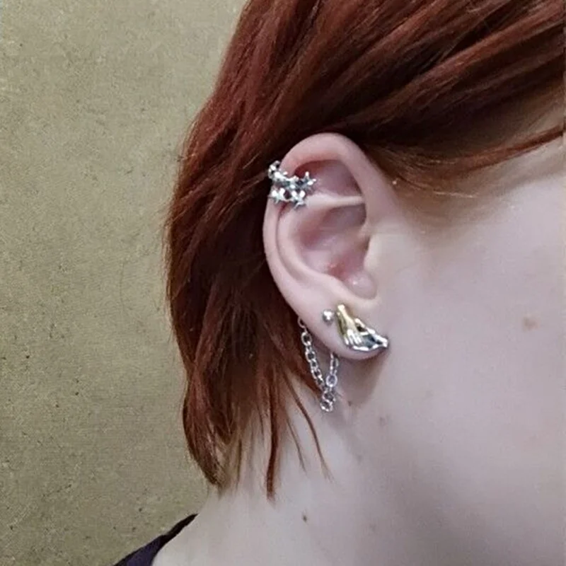 НОВЫЙ цепь со звездами дрожание рук Косплэй в серьги доктора Для женщин