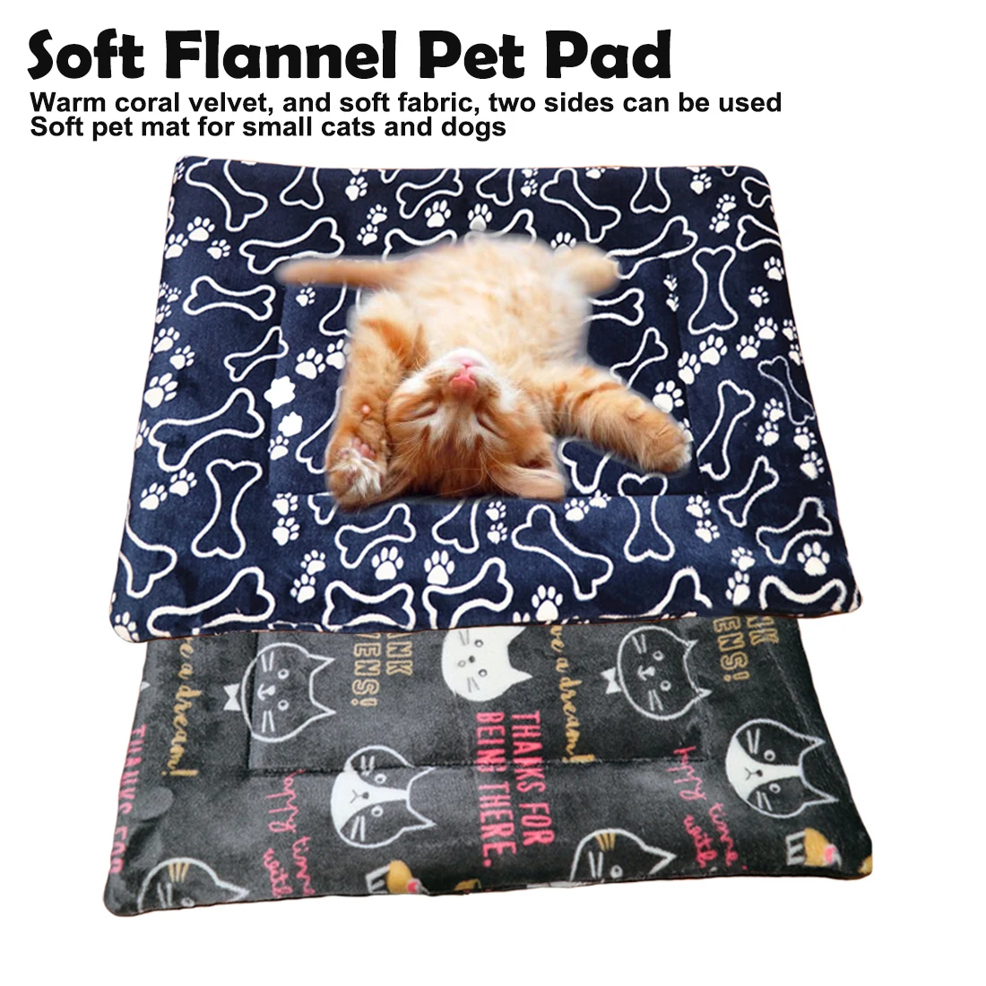 

NEW Pet Sleeping Mat Warm Dog Bed Soft Fleece Pet Blanket Cat Litter Puppy Sleep Mat Lovely Mattress Cushion Small Large Dogs