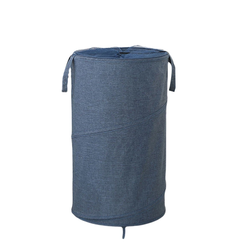 

New Hot Sale Dirty Clothes Hamper with Wheels Foldable Design Breathable Densely Woven Mesh Portable Creative Storage Bucket