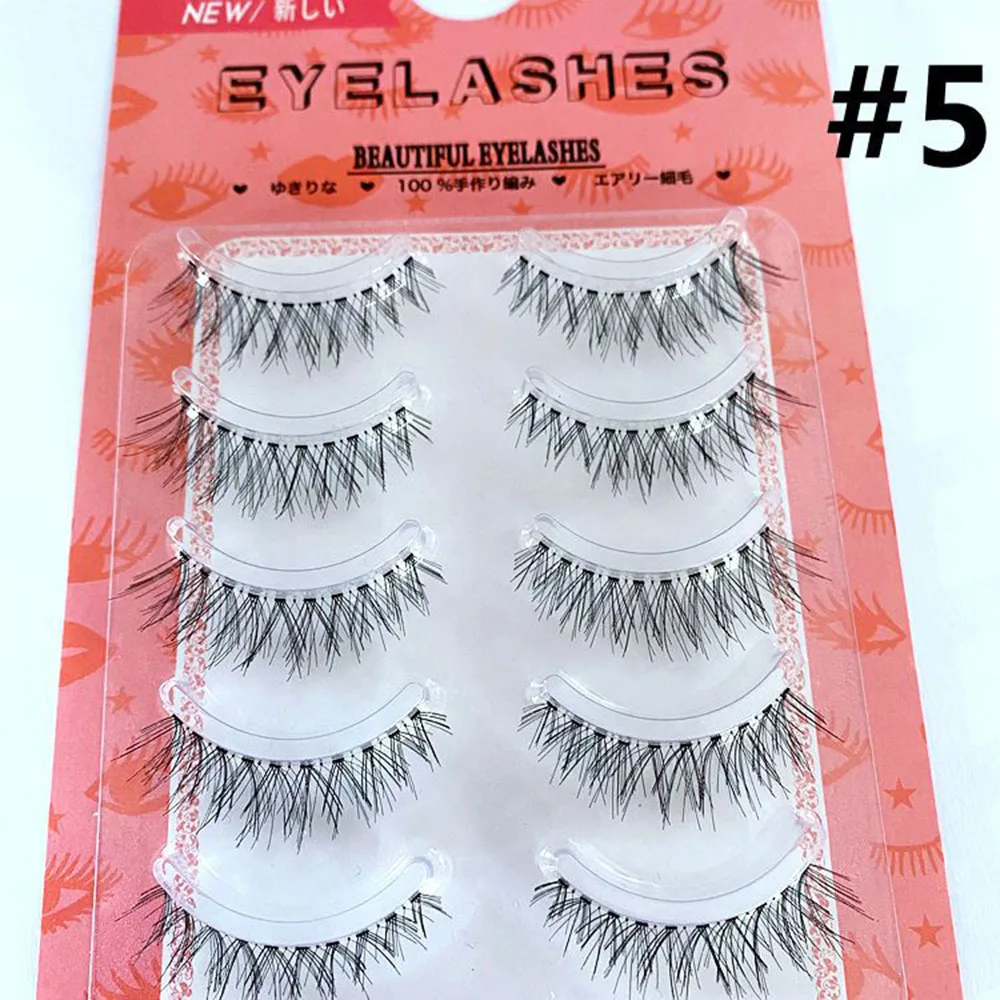 3D ручной норковые накладные ресницы оптом партиями по 5 пар натуральные вьющиеся