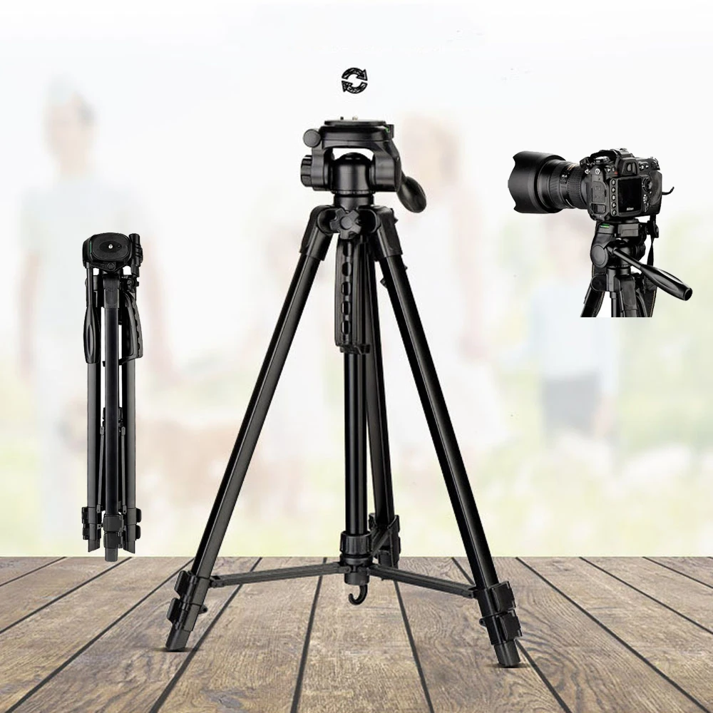 

Professional Camera Tripod For Canon Sony Nikon Dslr Adjustable Aluminum Stand With Pan Head For TikTok Vlog Studio Support NE67