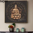 Винтаж коричневый статуя Будды алмаз настенные картины религиозные полная Алмазная вышивка современного искусства картины для домашнего декора