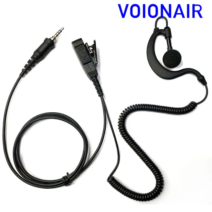 VOIONAIR 10pcs/lot G Shape Ear Hook Earpiece Headset Earphone Speaker Mic PTT for Vertex Yaesu EVX-S24 VX-6R VX-7R Radio