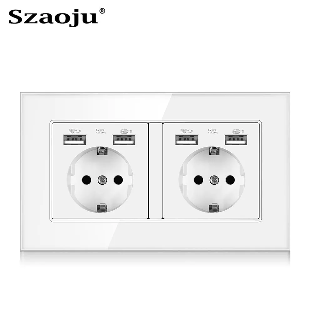 Штепсельная розетка Szaoju с USB 16 светодиодный 110 -250 в перем. Тока 146*86 мм |