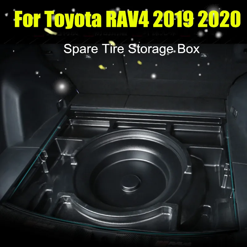 

Контейнер для хранения запасных шин, задняя фотомагнитола, органайзер для запасных колес, аксессуары для модификации для Toyota RAV4 2019 2020 5