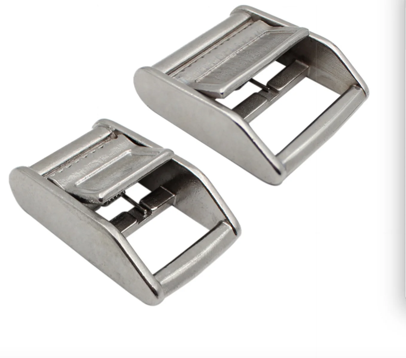 

2 pcs 316 Stainless Steel Webbing Buckle Tightening Buckle Metal Buckle Anti-skid Buckle