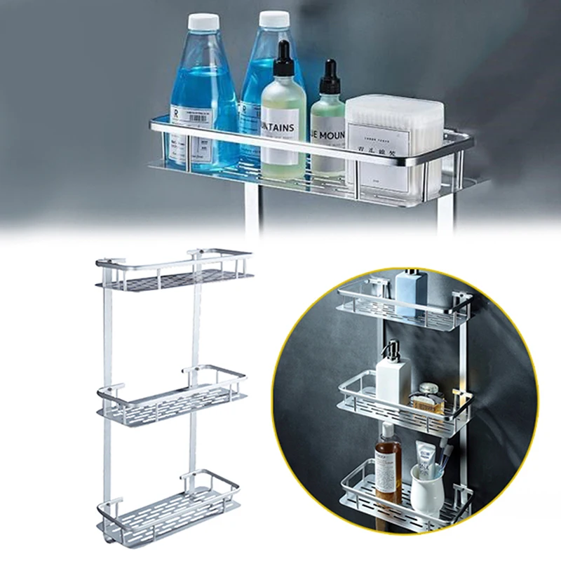 Настенная полка для душа 2/3 уровней держатель угловая туалета ванной шампуня