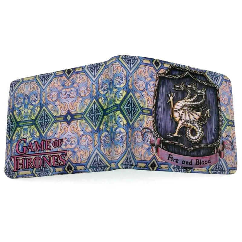 Кошелек "Игра престолов" дом Старков из серии Winterfell с логотипом Bi Fold Мужской кошелек для денег - Цвет: GT-07