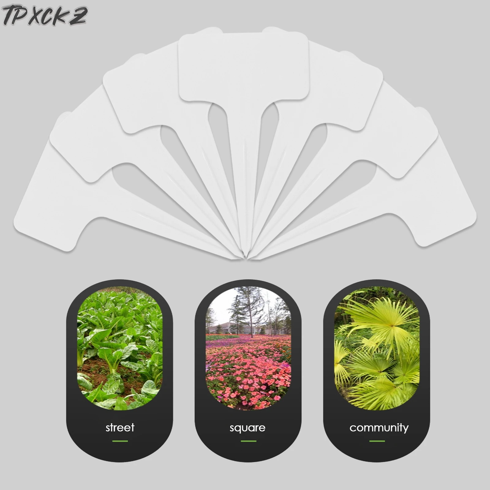 

120pcs Plastic Plant Tag T-type Plastic Nursery Garden Plant Flower Thick Tag Label With A Gel Pen Mark Garden Decor Ornaments