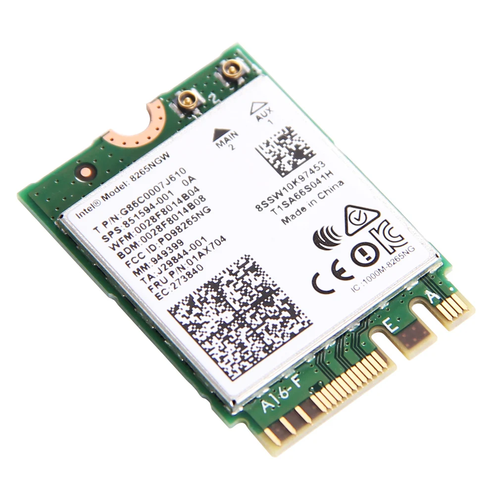 new 8265ngw wireless ac 8265 ngff wifi wlan card 802 11ac 867mbps wi fi bluetooth 4 2 network card mu mimo 2 4g5g win 7 8 10 free global shipping