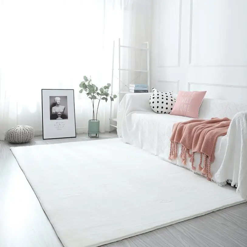 INS нескользящий напольный коврик моющийся искусственный мех мягкий плюшевый для