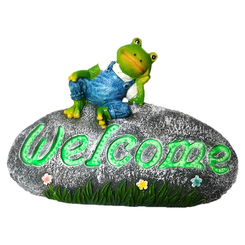 Статуя лягушки камень приветственный знак светится в темноте скульптура для