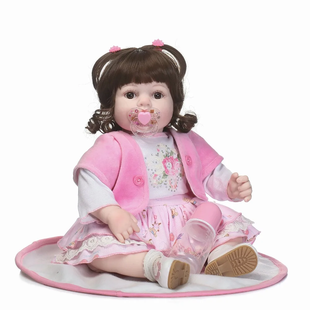 Игрушки для девочек куклы Новорожденные 22 дюйма мягкая силиконовая кукла