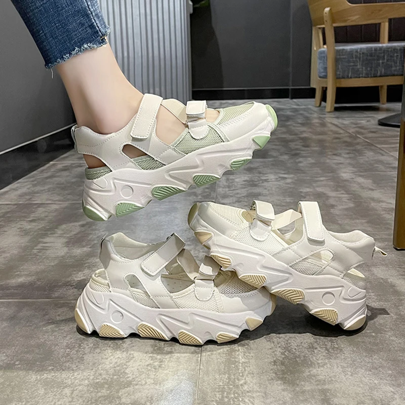 

Black Platform Sandals Muffins shoe Shoes Closed Toe Summer Heels Clogs Wedge Med 2021 Women's Soft Espadrilles Flat Multicolore
