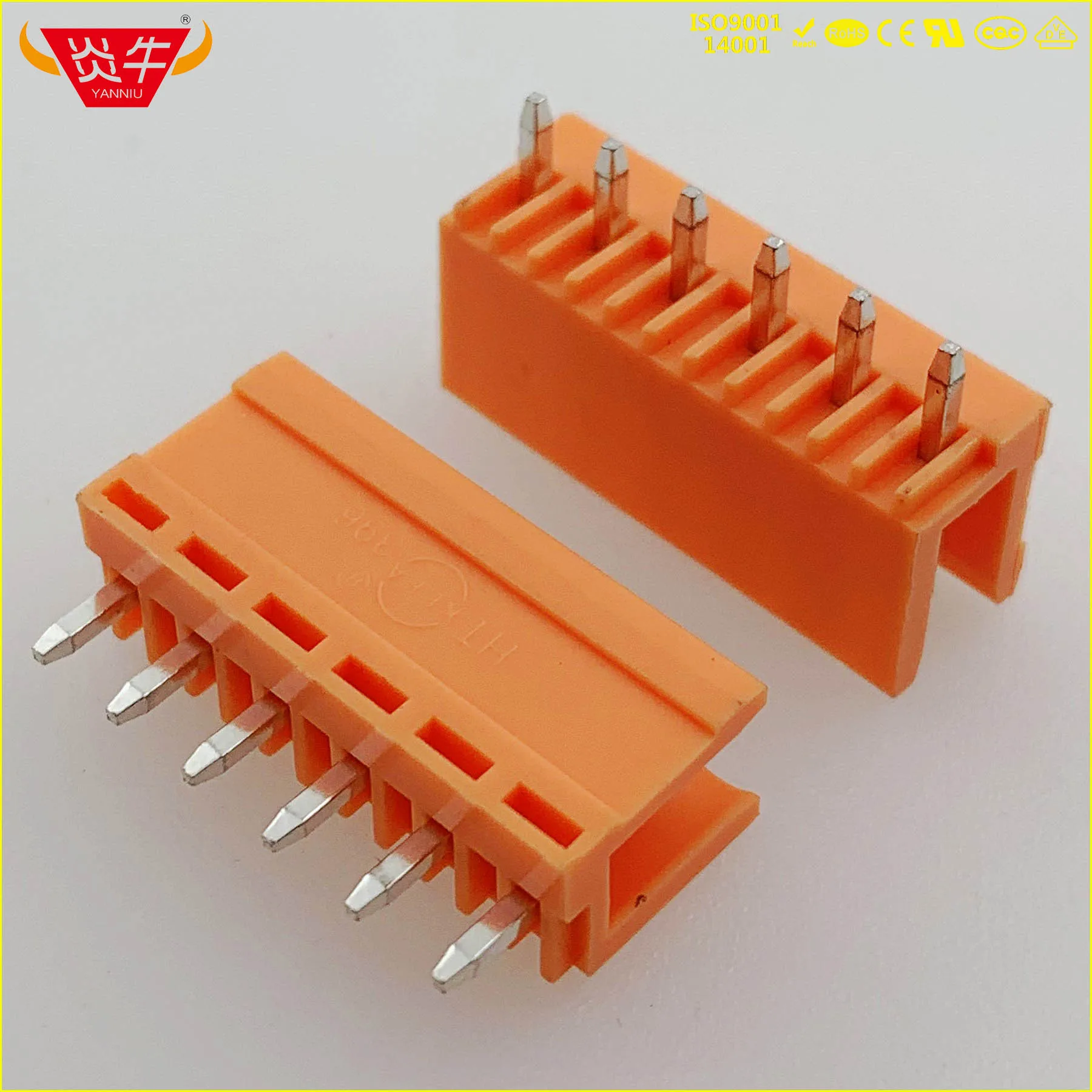 HT396V 3,96 2P~ 12P разъем печатной платы штепсельный Блок 15EDGVC 3,96 мм 2PIN~ 12PIN оранжевый проводной терминал Феникс контакт KEFA