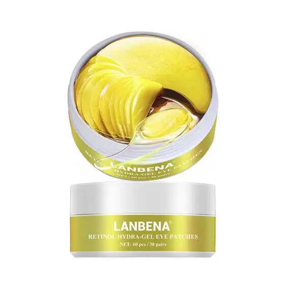 Retinol eye pads LANBENA гелевая маска для глаз гидрогелевые патчи под глазами маска для лица Антивозрастная Золотая коллагеновая маска для глаз тускнеющие темные круги и мешки для глаз - Цвет: Retinol eye pads