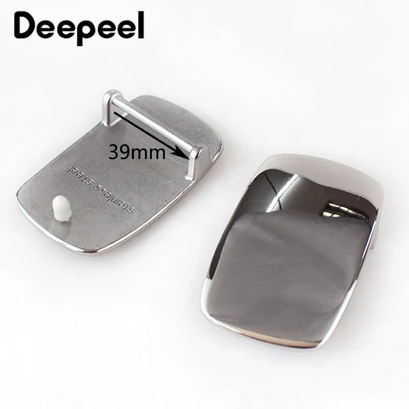 Deepeel 1 шт. 39 мм пряжка для ремня из нержавеющей стали Металл матовый гладкий мужчин