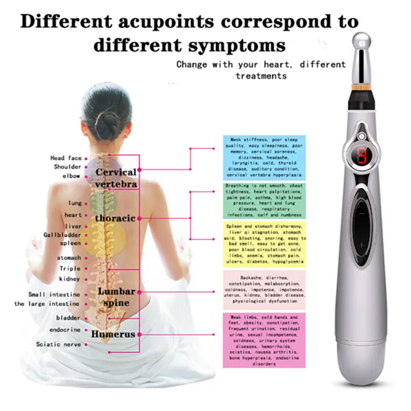 3 в 1 электрическая лечебная Акупунктура ручка с магнитом терапия Массажная