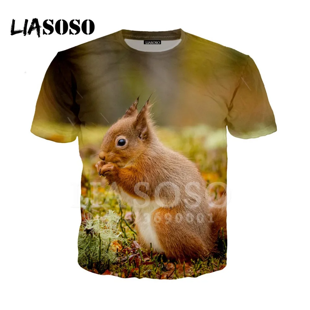 3D Print new Summer T-shirt Hip Hop Pullover Harajuku Youth Tops Women Men Squirrel Hippo Fish Cat Sheep Fruit Tshirt | Мужская одежда