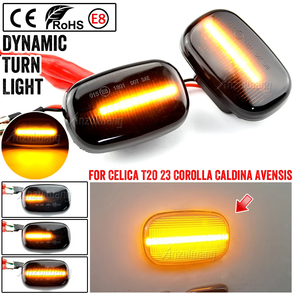 

Led Dynamic Side Marker Turn Signal Lights For Toyota Celica T20 23 Corolla Caldina Avensis Starlet Prius Fielder Verso Runx MR2