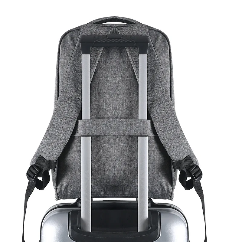 

2021 Large Capacity Backpack Waterproof Oxford Cloth Leather Business Bag Computer Bag Anti-theft Security Travel Bag