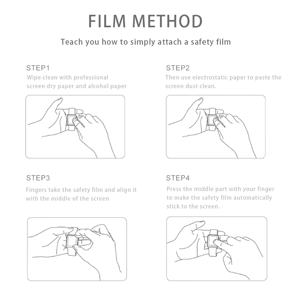 Подходит для Apple Watch водонепроницаемая мягкая стеклянная пленка серии 5 4 38 мм 40 42 44