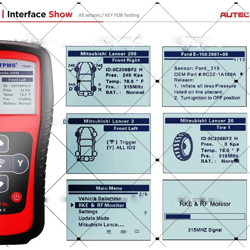 Autel MaxiTPMS TS401 система мониторинга давления в шинах OBD2 TPMS диагностический сканер