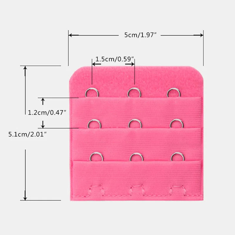 Женский Регулируемый удлинитель для бюстгальтера с застежкой на 3 крючка 2 шт. |