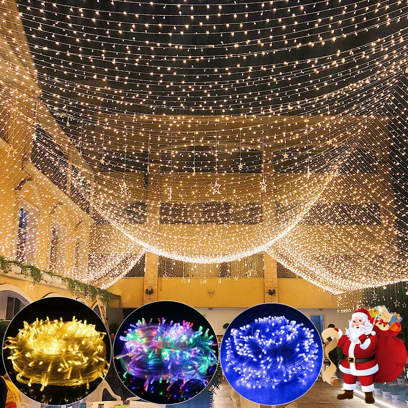 

Garland Street Outdoor Fairy Lights Christmas Light String Lights 100M 20M 10M 5M Festoon Led Light Christmas Decorations 2021