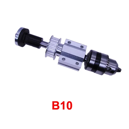 B10-2 DIY фреза для деревообработки нет Мощность Шпиндельный узел маленький токарный станок аксессуары Обрезной ремень JTO/B10/B12/B16 сверлильный патрон Набор - Цвет: B10-2