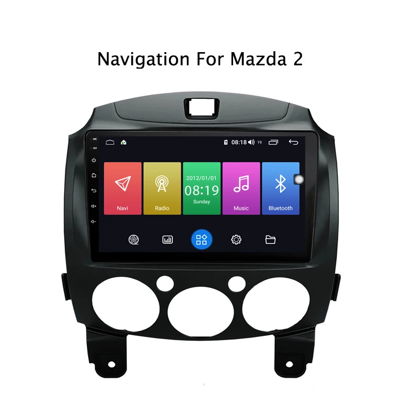 Ectwodvd 9 дюймовый Andriod 8 1 автомобильный DVD GPS для Mazda 2 Jinxiang DE третьего поколения 2007 2014