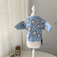 2021 new dog clothescat clothes teddy bichon schnauzer clothes rabbit cartoon cute pet sweater