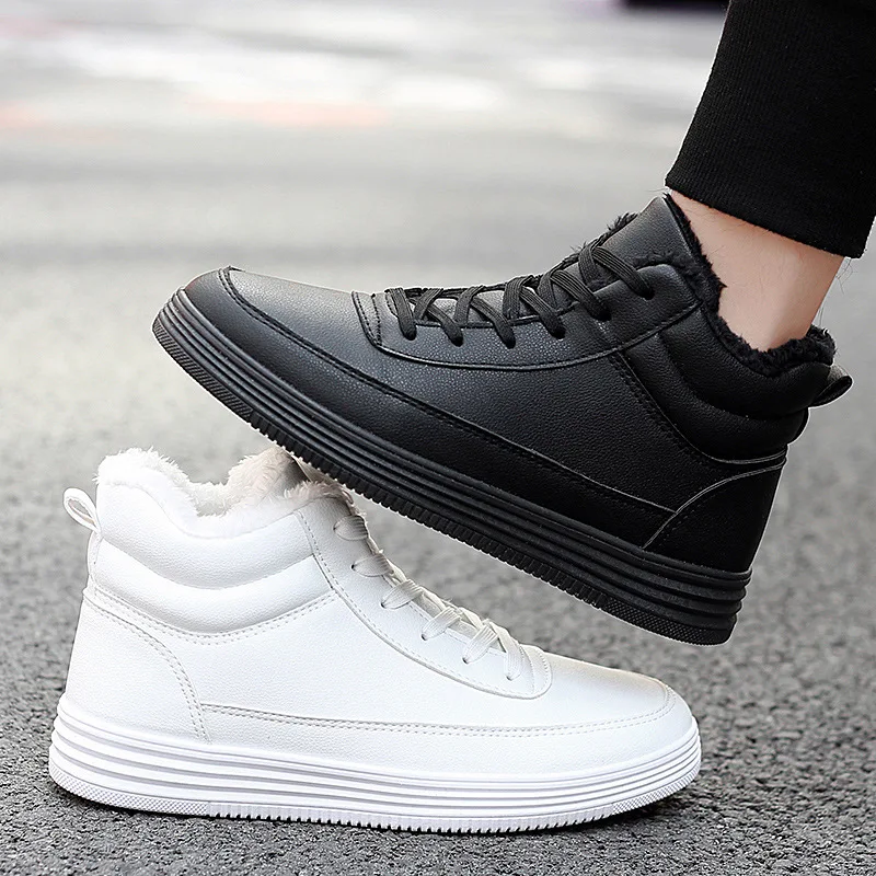 

2021 Winter White Shoes Men Casual Shoes Male Sneakers teens Shoes Sapatos masculinos Black Man Footwear 35-44
