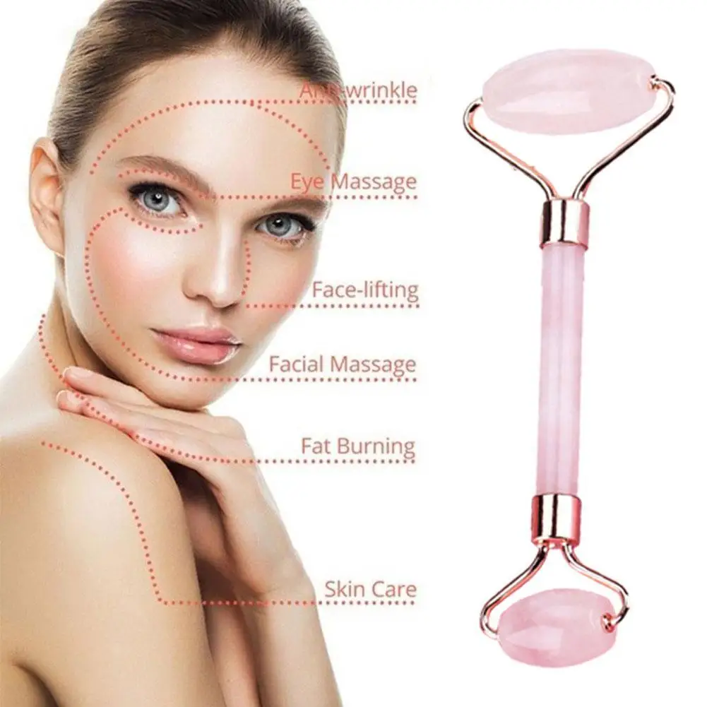 Камень Kamien Gua Sha для массажа лица камень из розового кварца и нефрита бритвенный 2