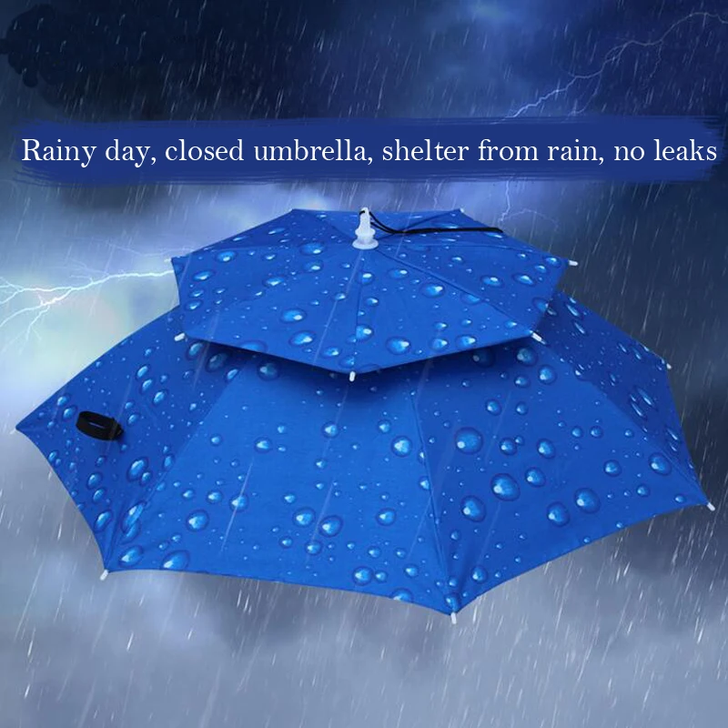 Портативный зонтик шляпа от солнца козырек 77 см Водонепроницаемая уличная