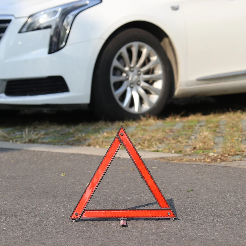 

Car Tripod Folded Stop Sign Reflector Car Emergency Breakdown Warning Triangle Red Reflective Safety Hazard Warning Sign