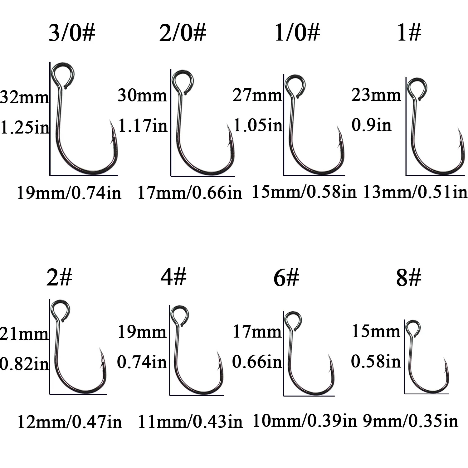 10pcs Fishing Hooks Set High Carbon Steel Inline Single Hook Jig Barbed Fishhook Fishing Tackle Accessories assist hooks for jig 2