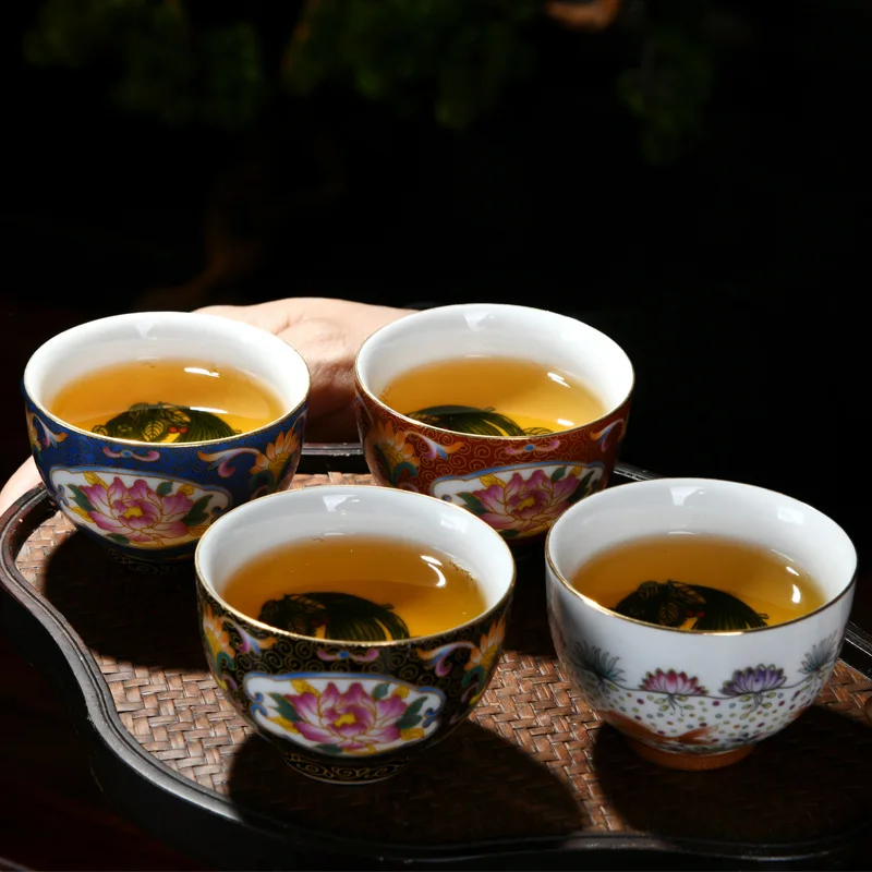 Керамическая чайная чашка ручной работы Jingdezhen ретро сине-белая фарфоровая