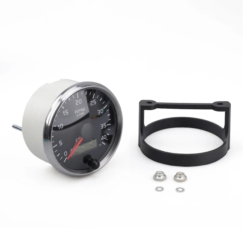 

CNSPEED Universal GPS Speedometer 12V/24V Odometer 85mm 0-4000RPM for Car Motorcycle LCD Tachometer