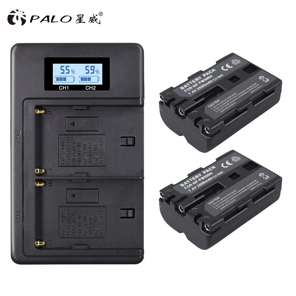 NP-FM500H-suit2 PALO NP-FM500H FM500H 500H батарея 2000mah 7,4 v литий-ионный аккумулятор np-fm500h np Камера аккумуляторная батарея для зарядки Ноута и сотового телефона sony a200 a200w a500 a450 a550 a700 - Цвет: NP-FM500H-suit2